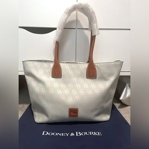 Dooney & Bourke Branded Canvas Tote Shoulder Bag
